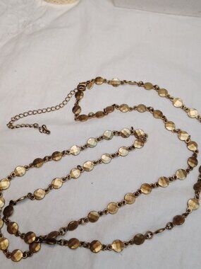 Premier Designs Matte Gold Layering Necklace • 35" Chain